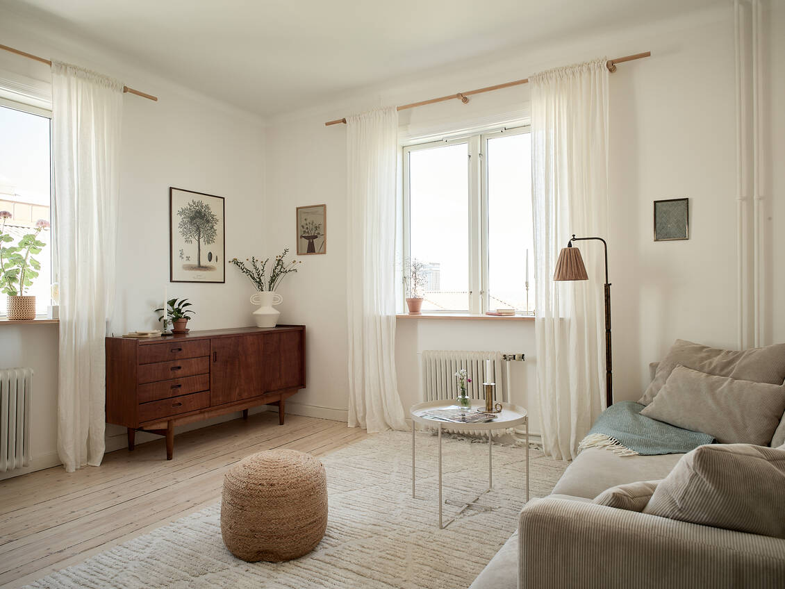 salon avec buffet teck vintage