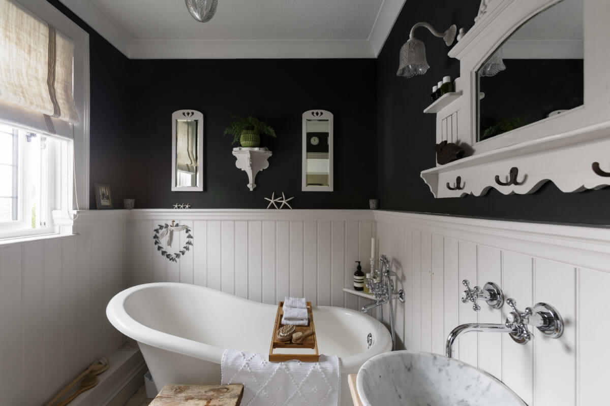 salle de bain anglaise rétro