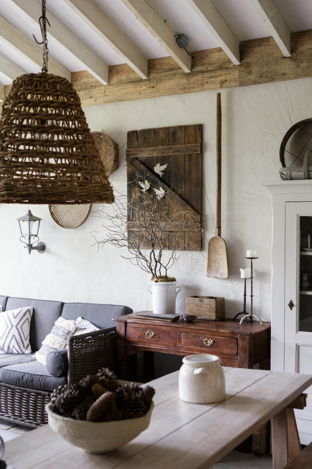 salon grange décoration rustique chic