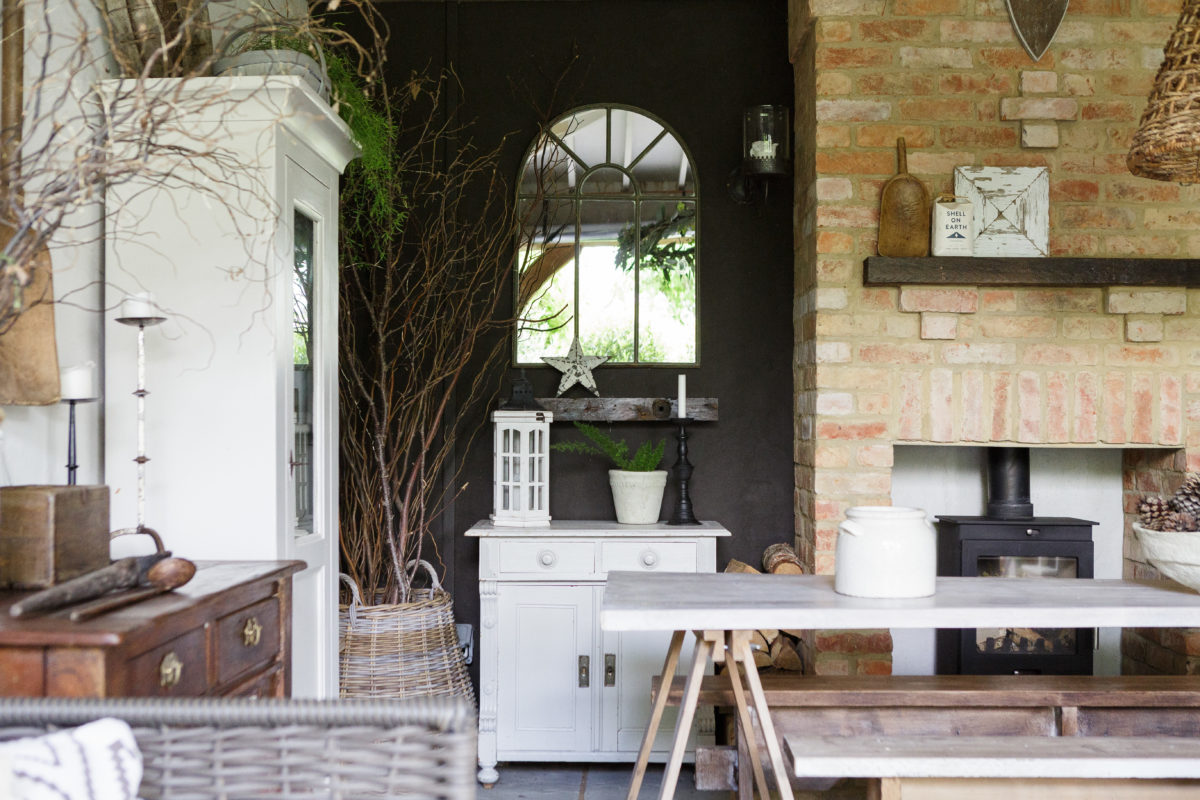 salon grange décoration rustique chic