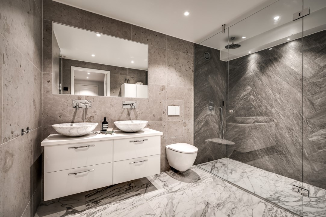 salle de bain grise marbre et terrazzo salle de bain grise marbre et terrazzo