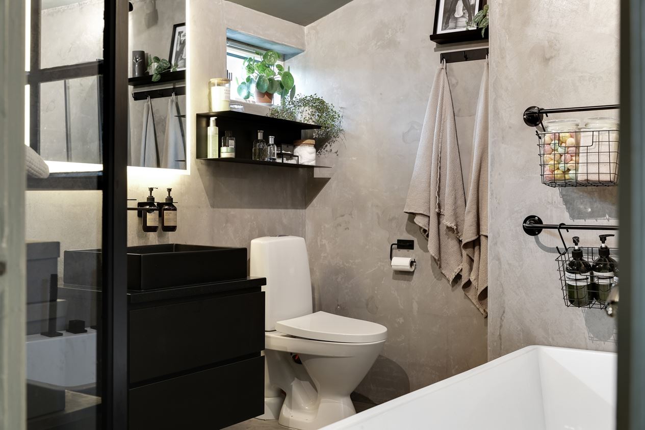 salle de bain avec papier-peint décoration scandinave salle de bain avec papier-peint décoration scandinave