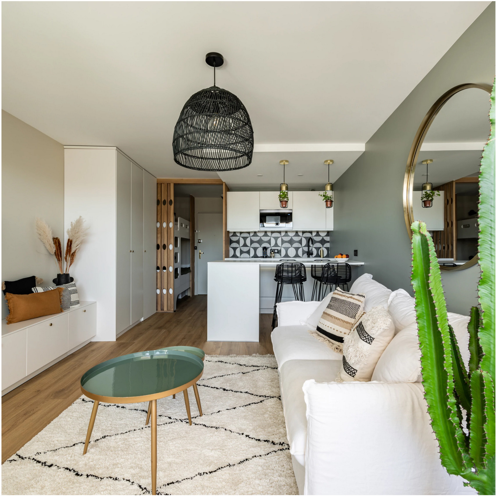salon et cuisine décoration contemporaine