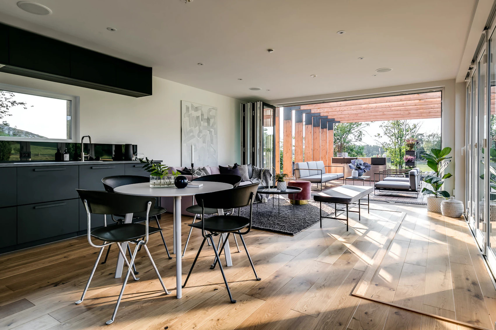 salon et cuisine ouverte design