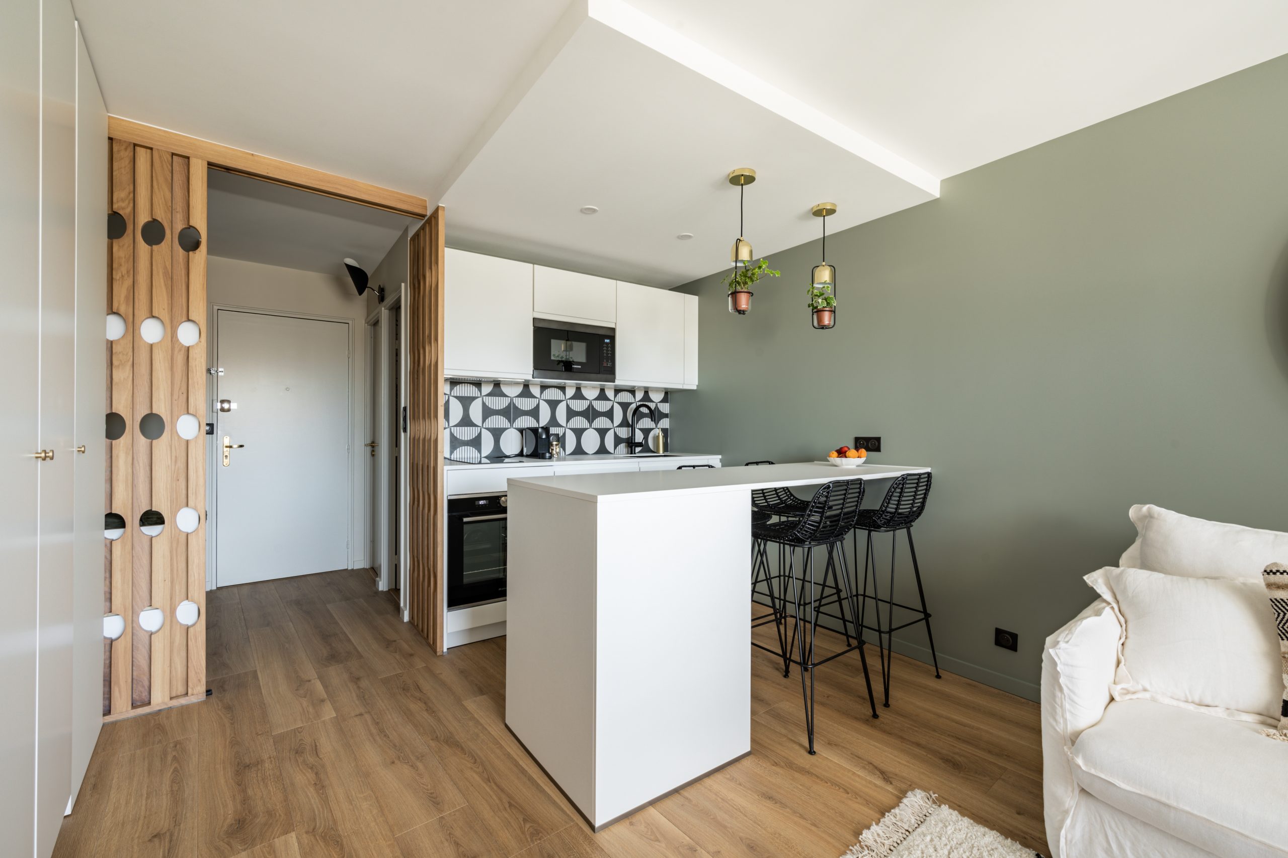 cuisine ouverte avec plan bar