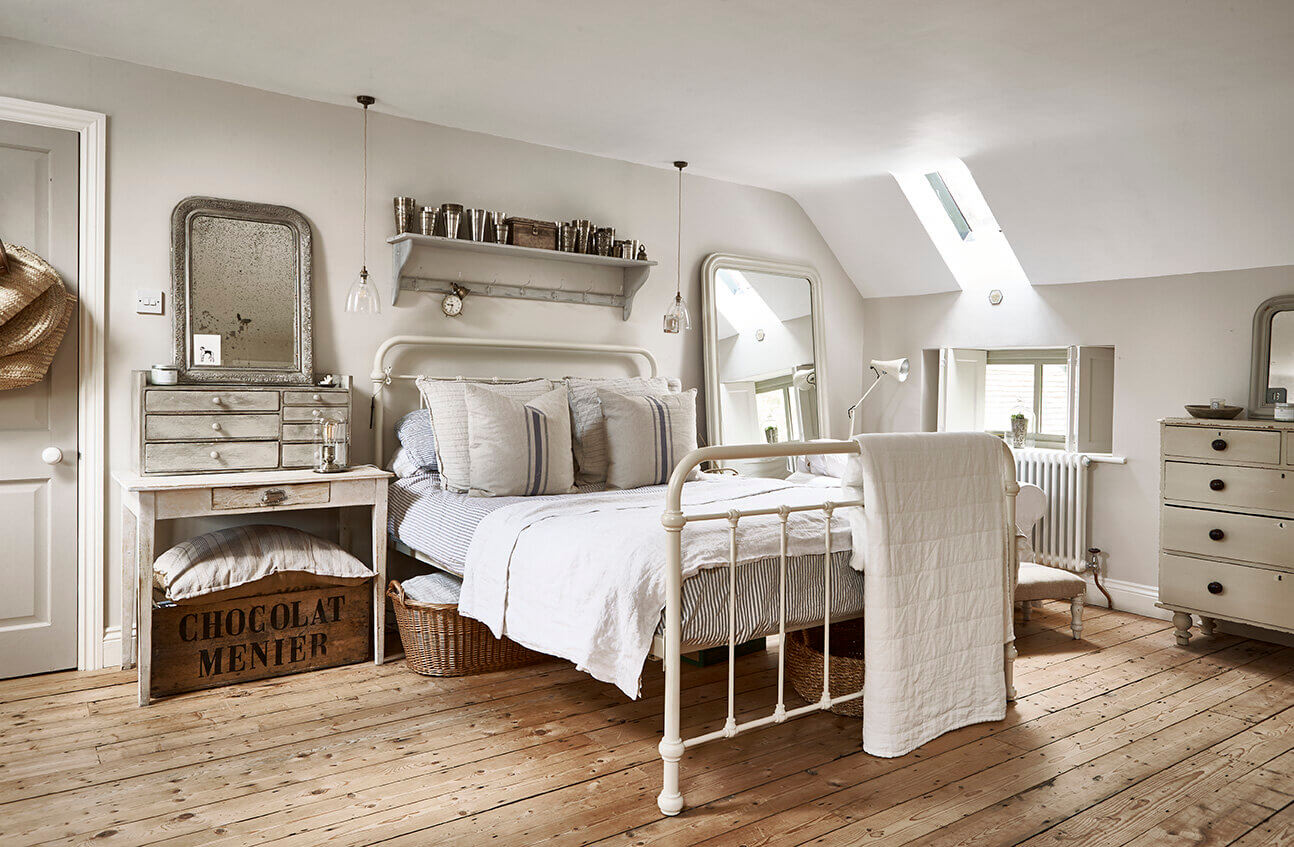 chambre décoration rustique beige