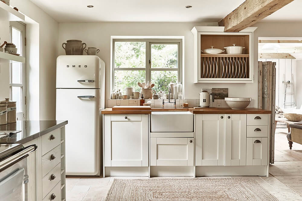 cuisine shaker décoration rustique beige