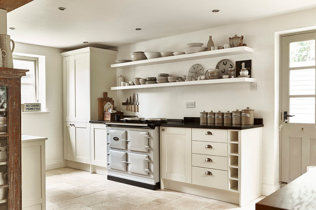 cuisine shaker décoration rustique beige