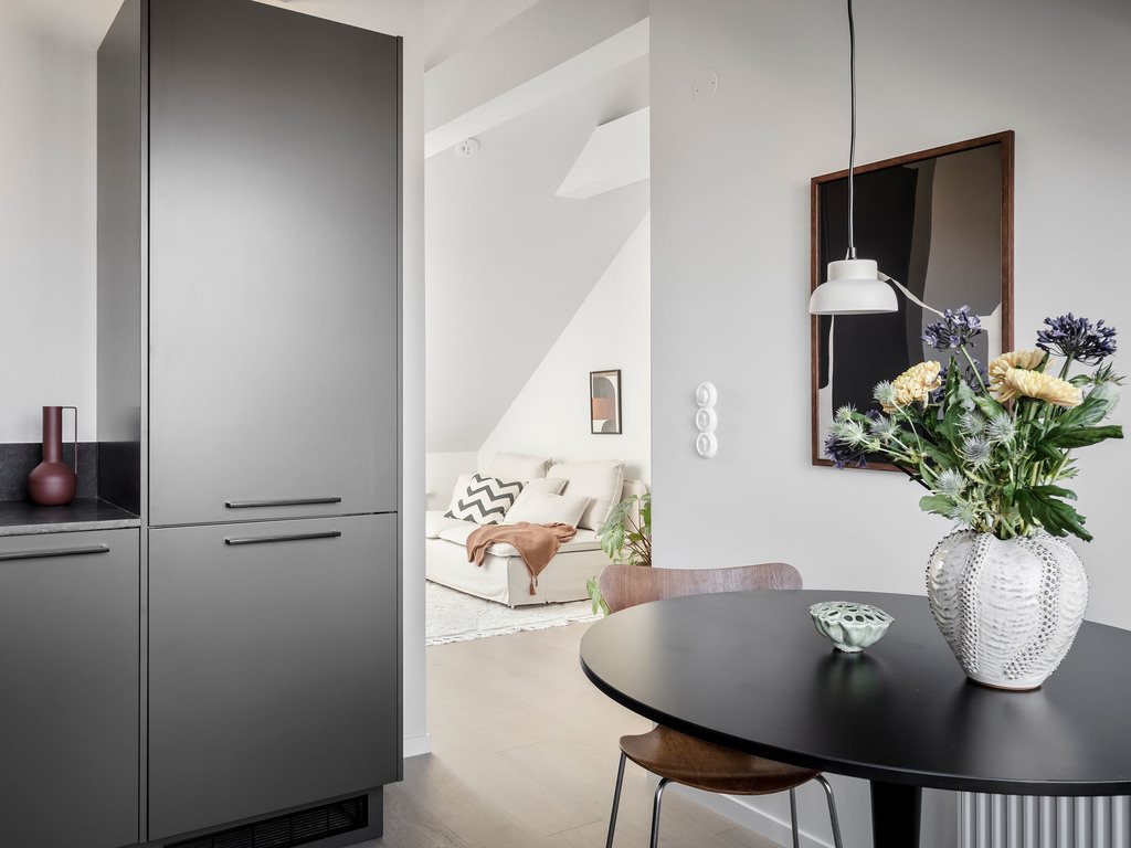 cuisine design noire studio de 22m2