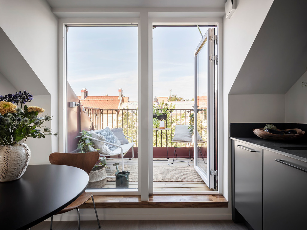 cuisine avec terrasse studio de 22m2