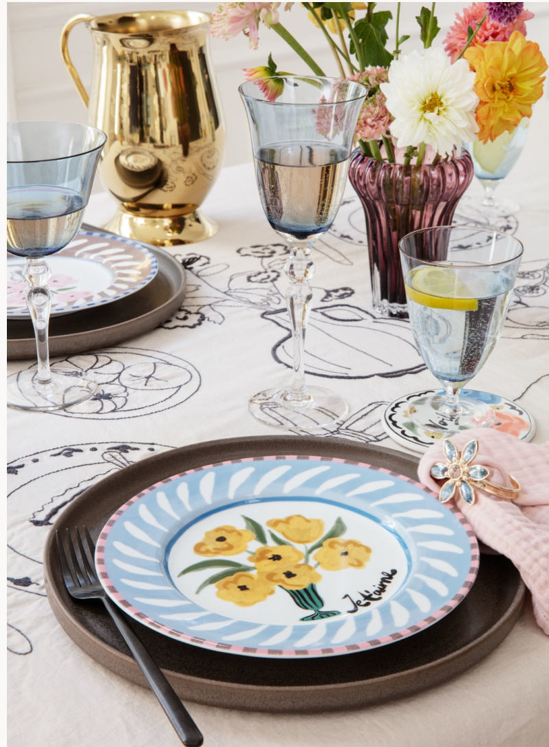 vaisselle fleurie H&M Home