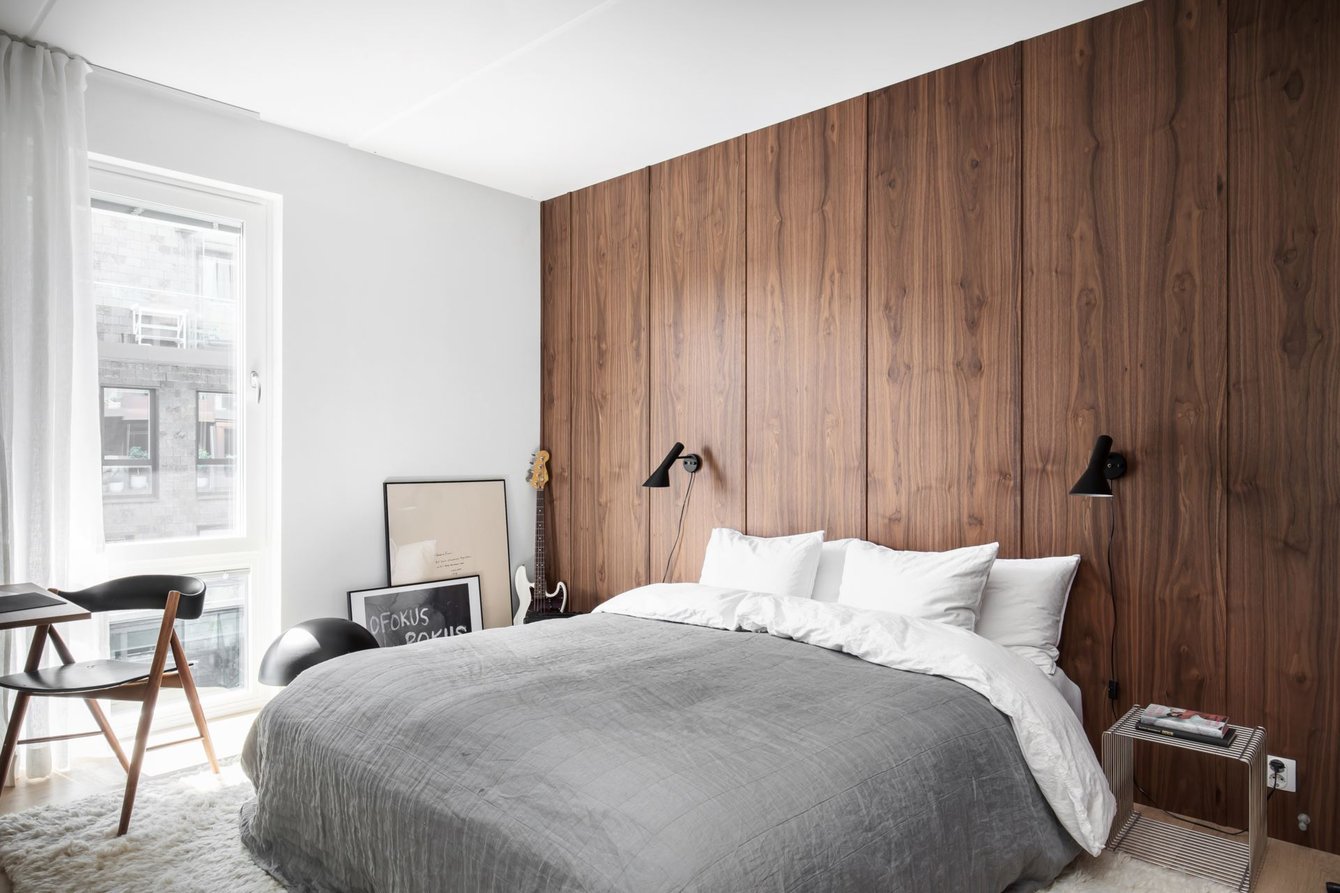 chambre mur bois décoration design