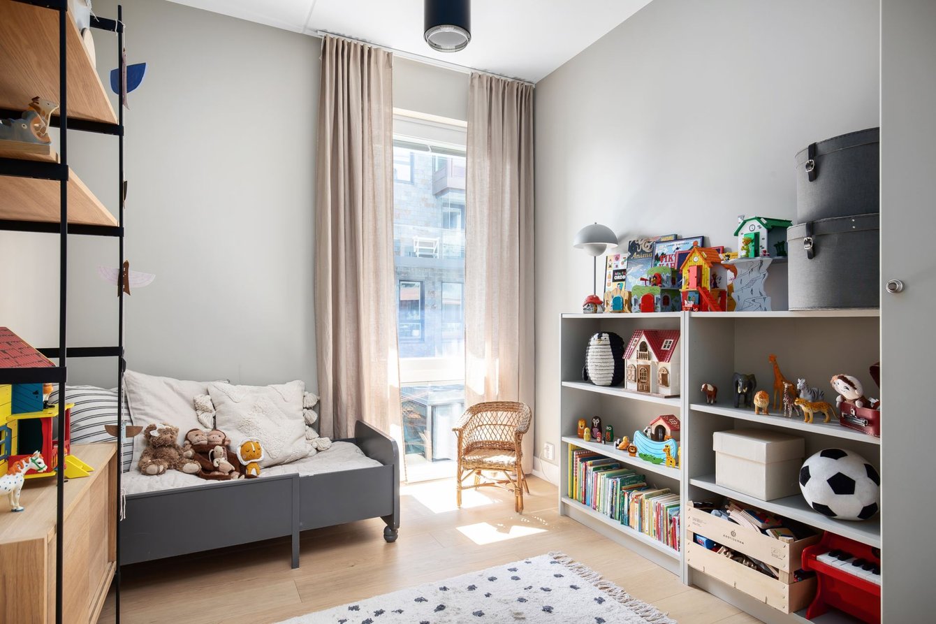 chambre enfant grise
