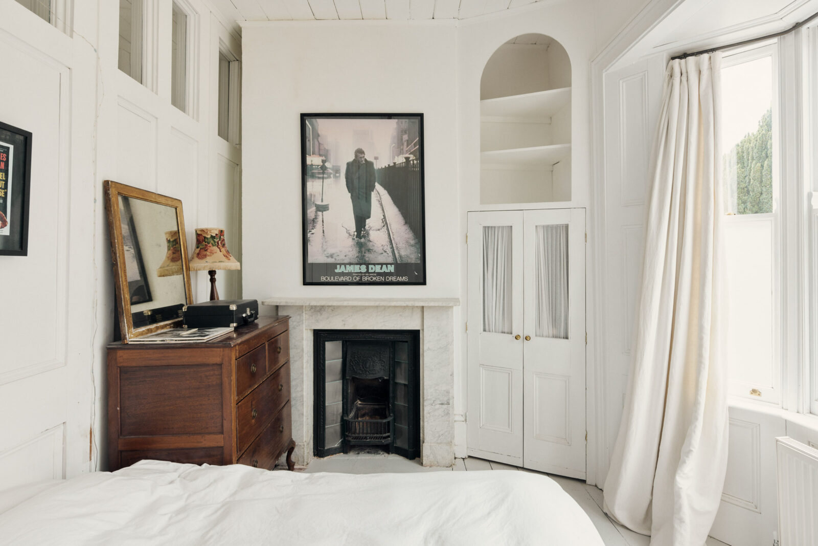chambre avec cheminée