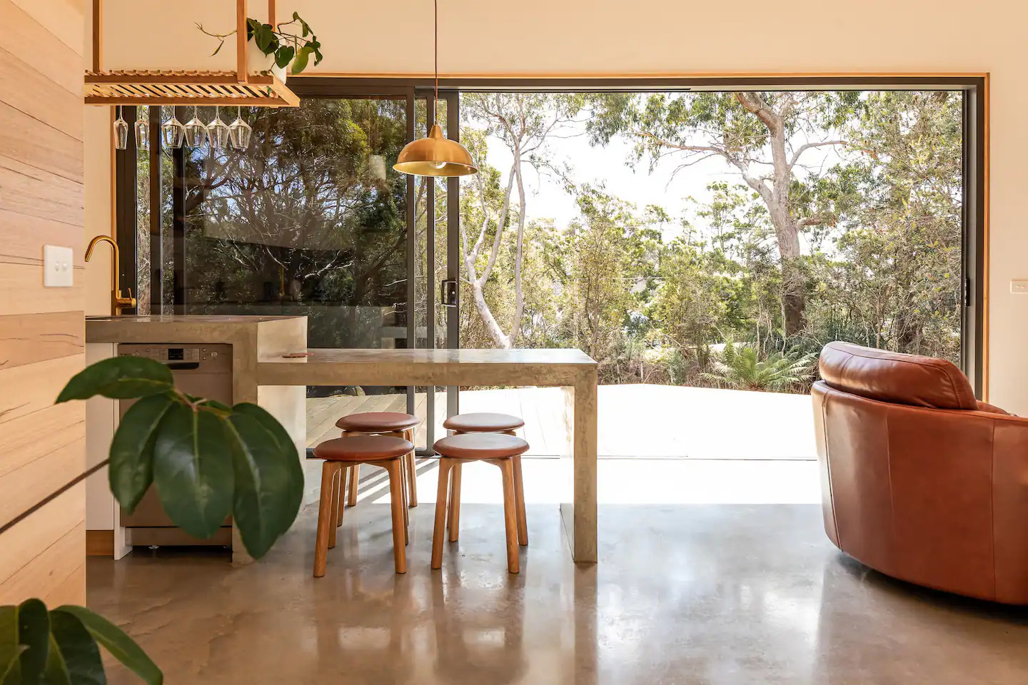 salon maison en bois contemporaine 