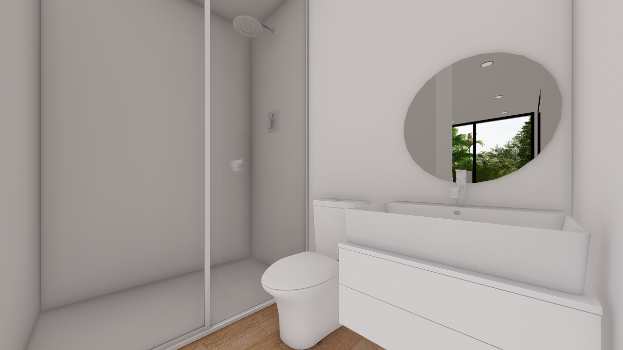 salle de bain design blanche