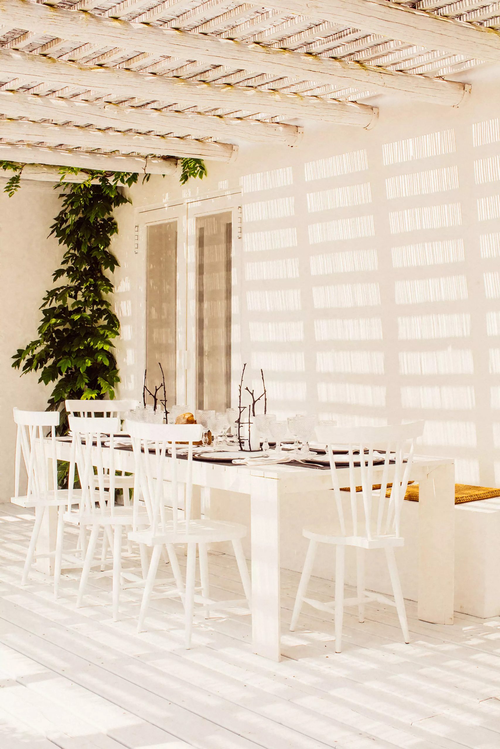 terrasse avec pergola bois