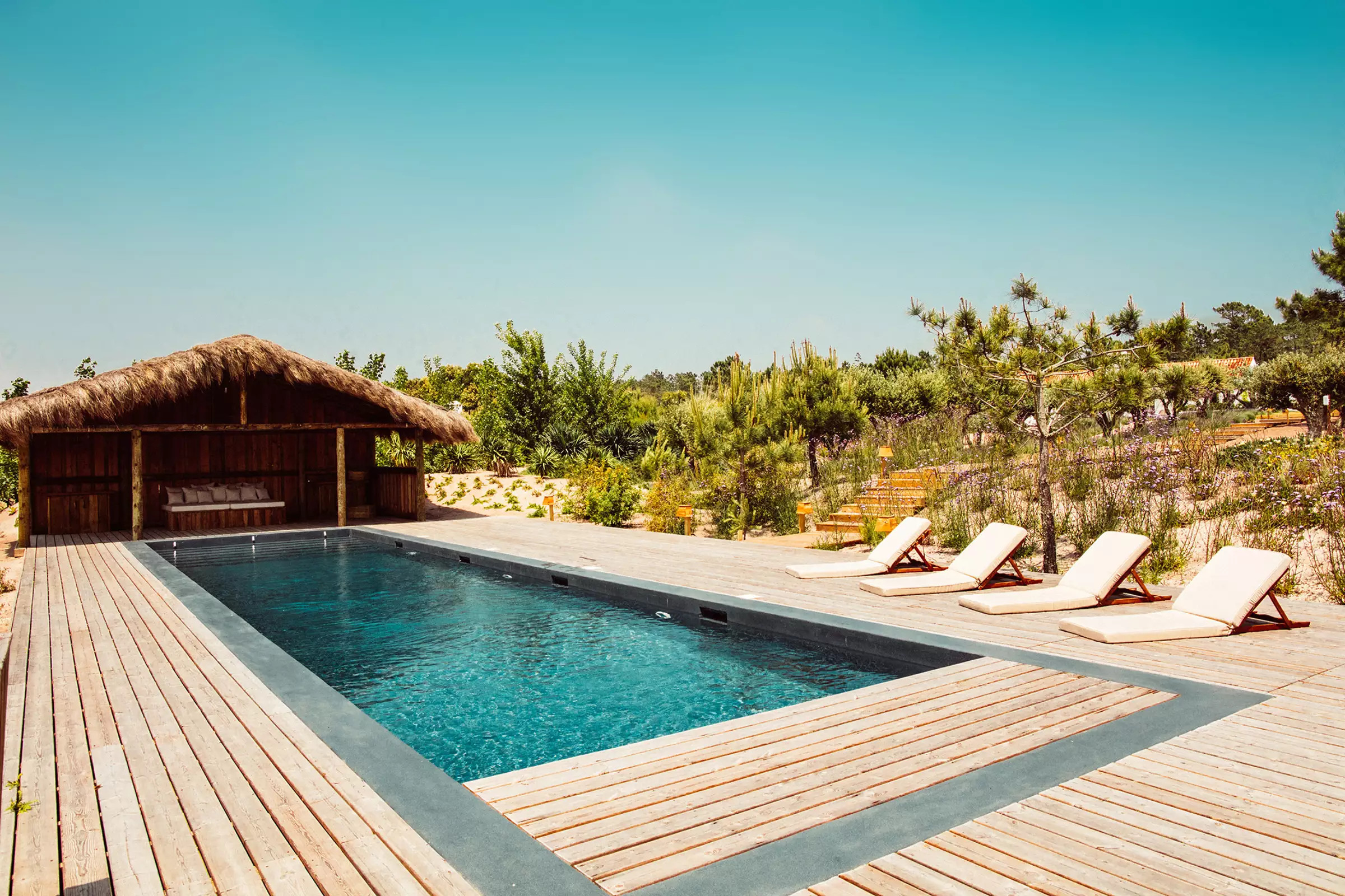piscine avec pool house