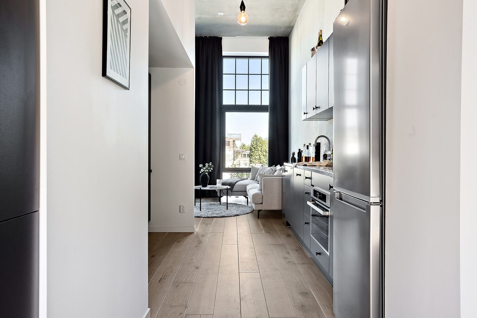 entrée studio avec mezzanine décoration design