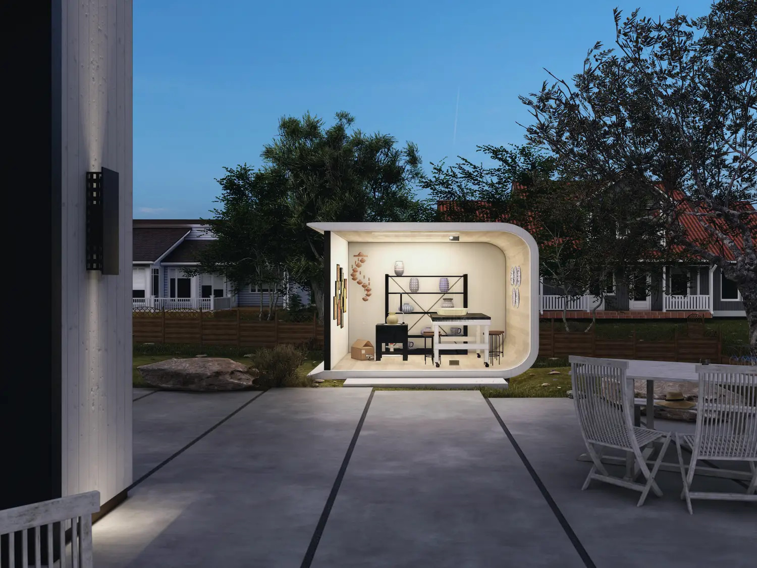 studio de jardin mini maison 3D