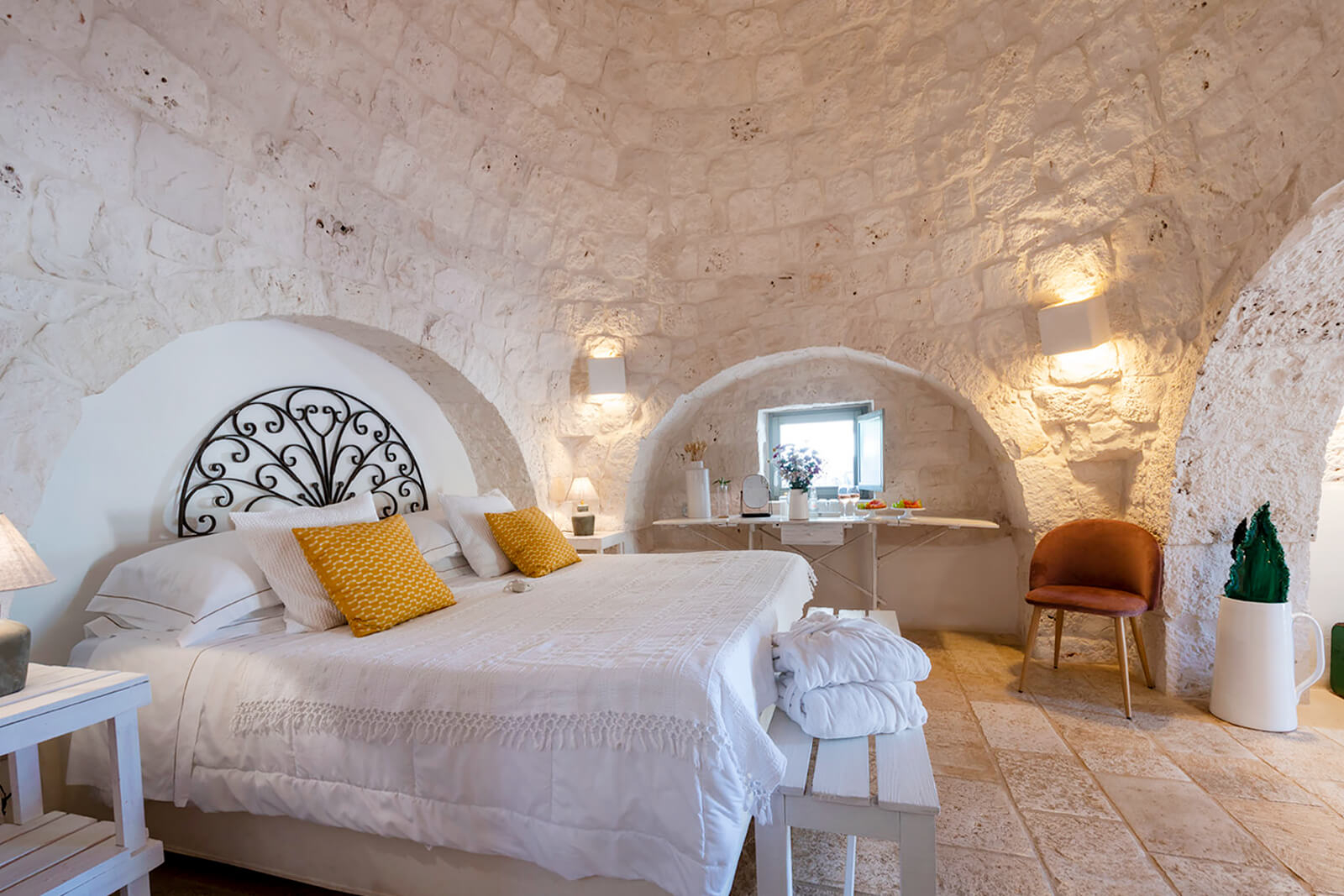 chambre maison en pierre trullo Pouilles Casa Badra