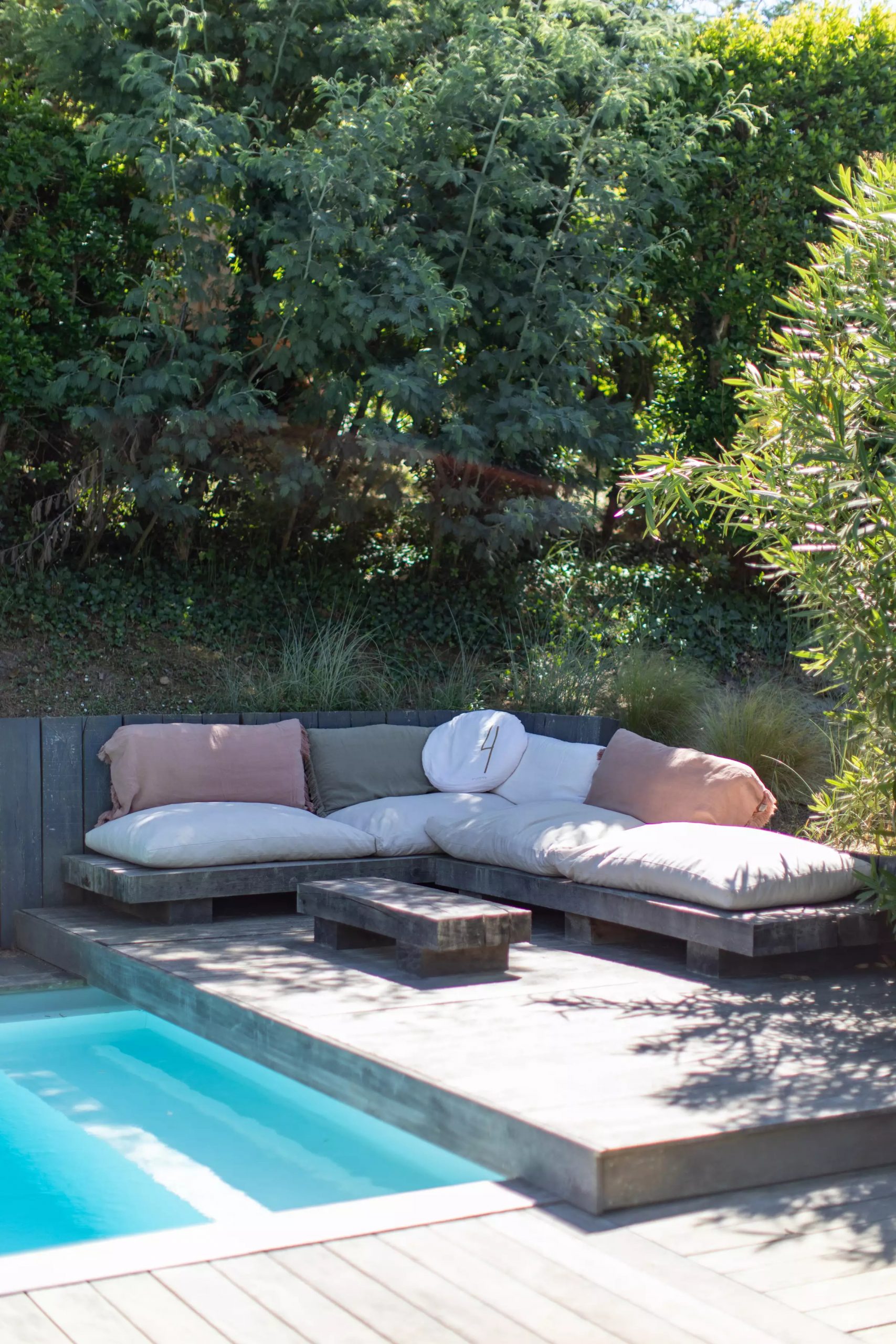 terrasse avec piscine maison en bois le Cap Ferret