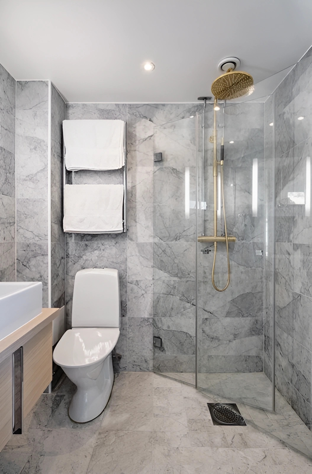 salle de bain marbre