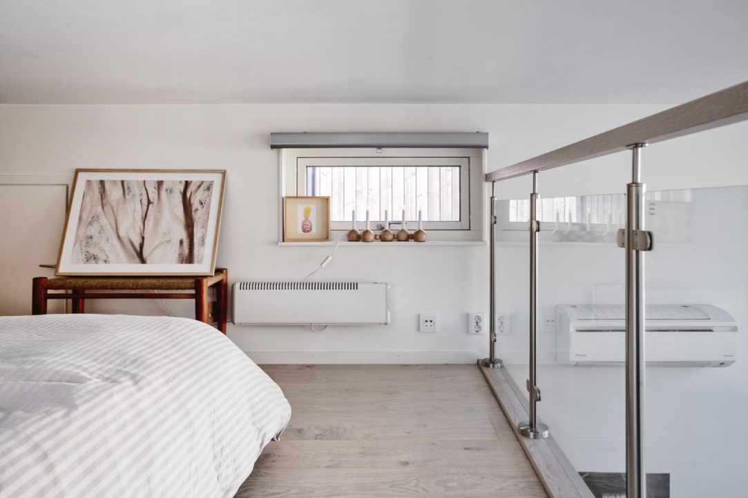 chambre sur mezzanine vitrée