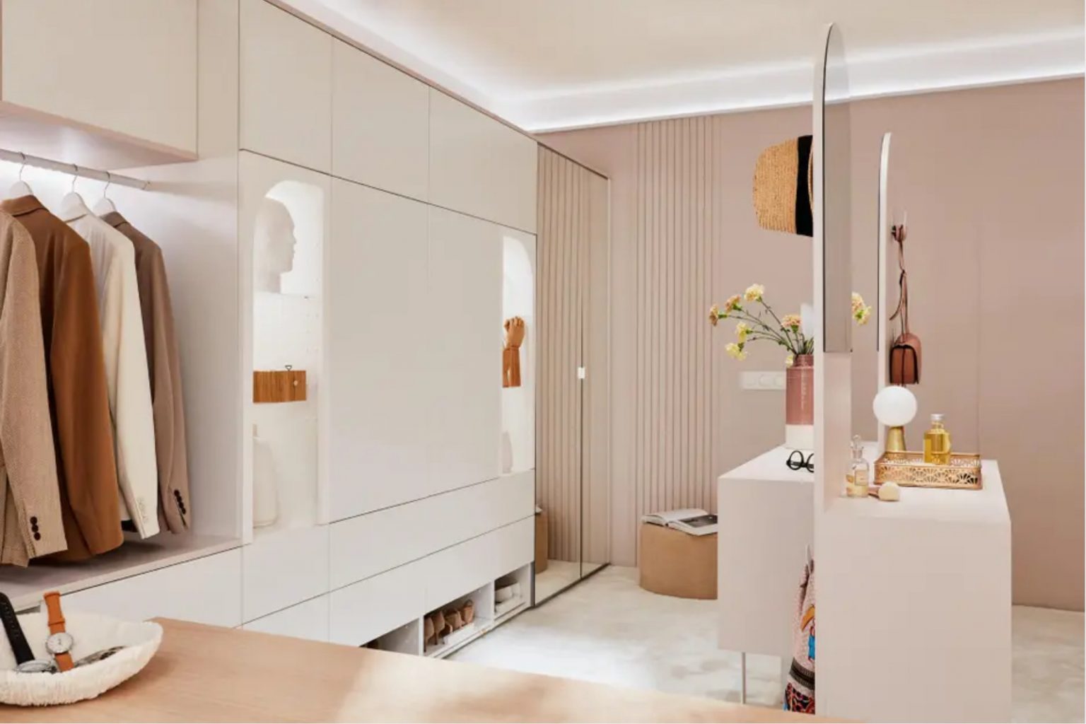 aménagement dressing pour deux 