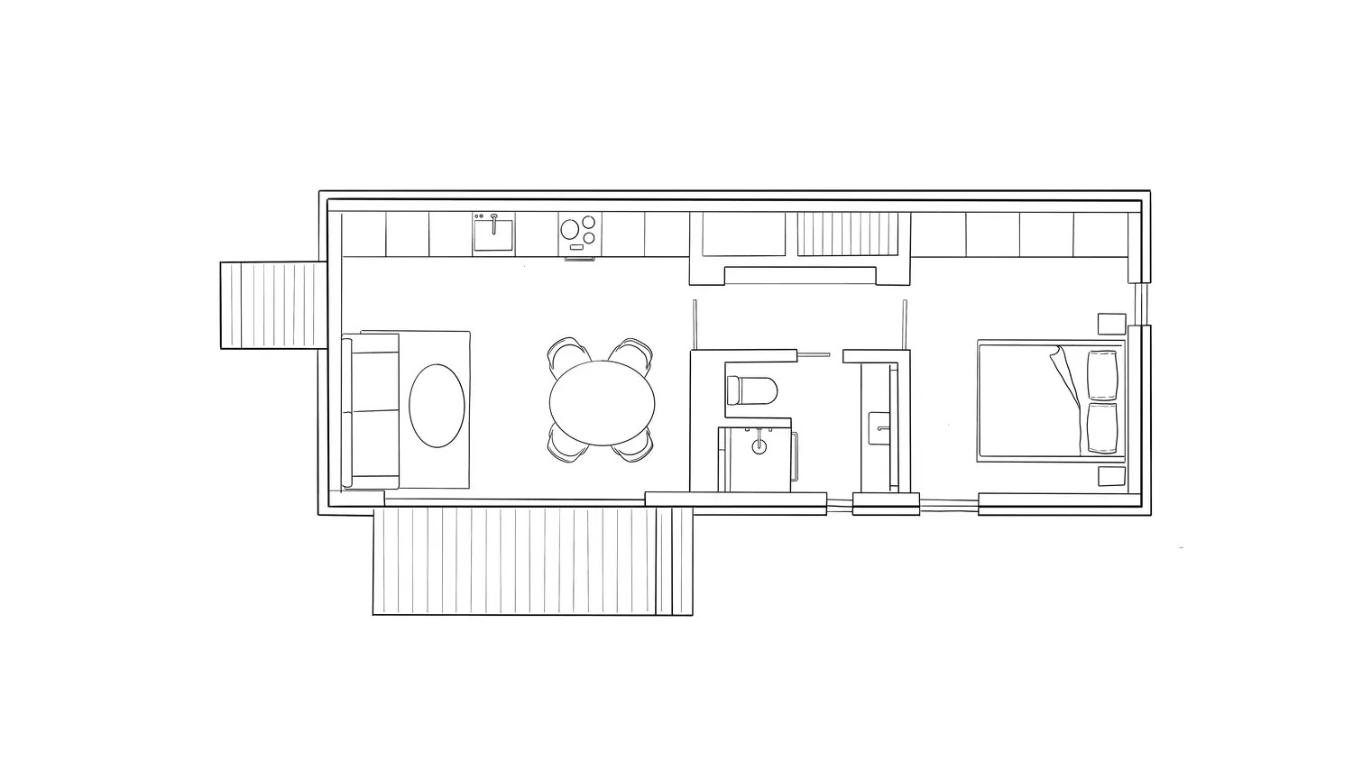 plan maison Dwell 50m2