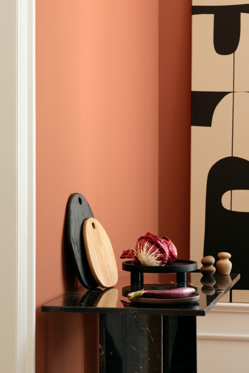 entrée mur terracotta