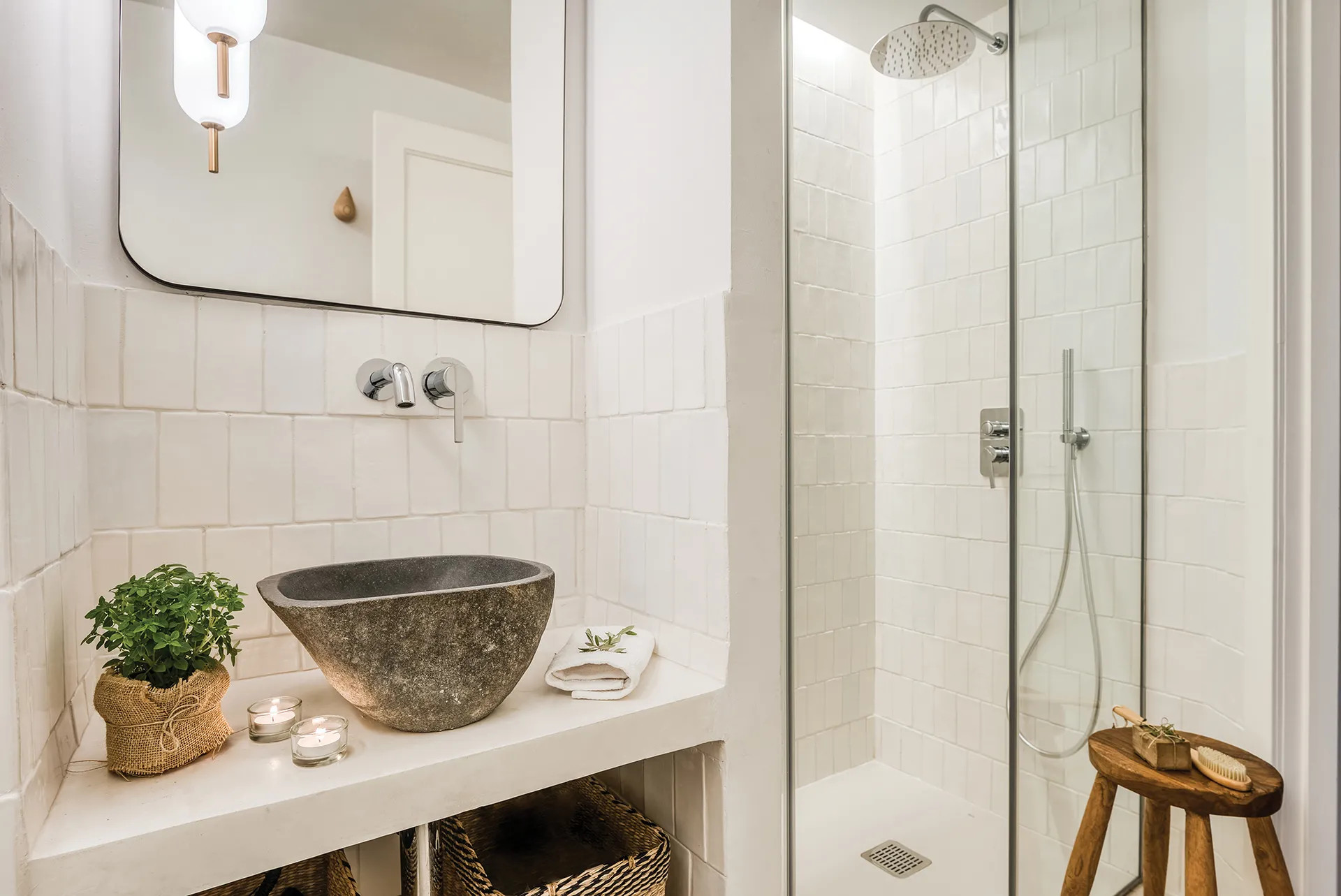 salle de bain avec zelliges blanches salle de bain avec zelliges blanches