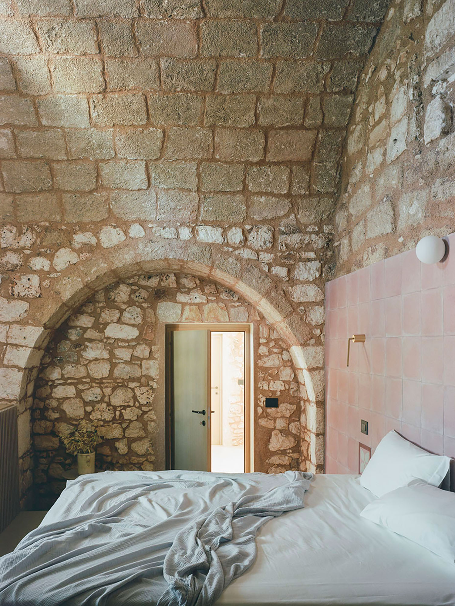 chambre avec voûte en pierre Masseria Belvedere chambre avec voûte en pierre Masseria Belvedere
