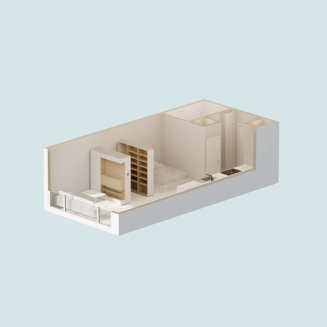 plan 3D studio modulable par ORI plan 3D studio modulable par ORI