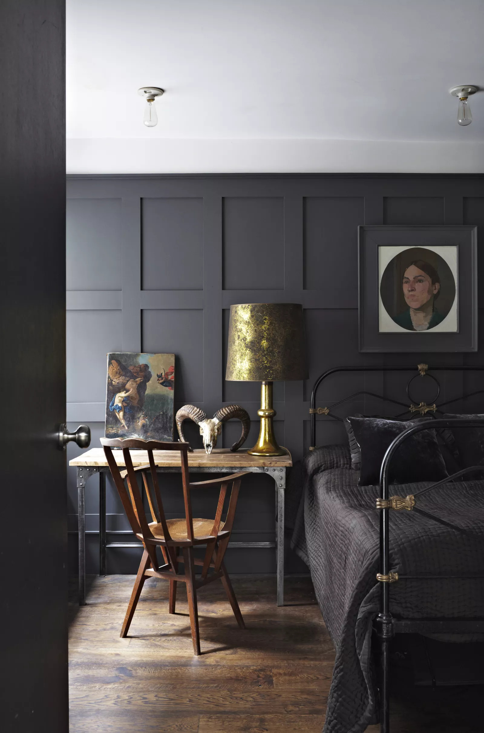 chambre décoration noire