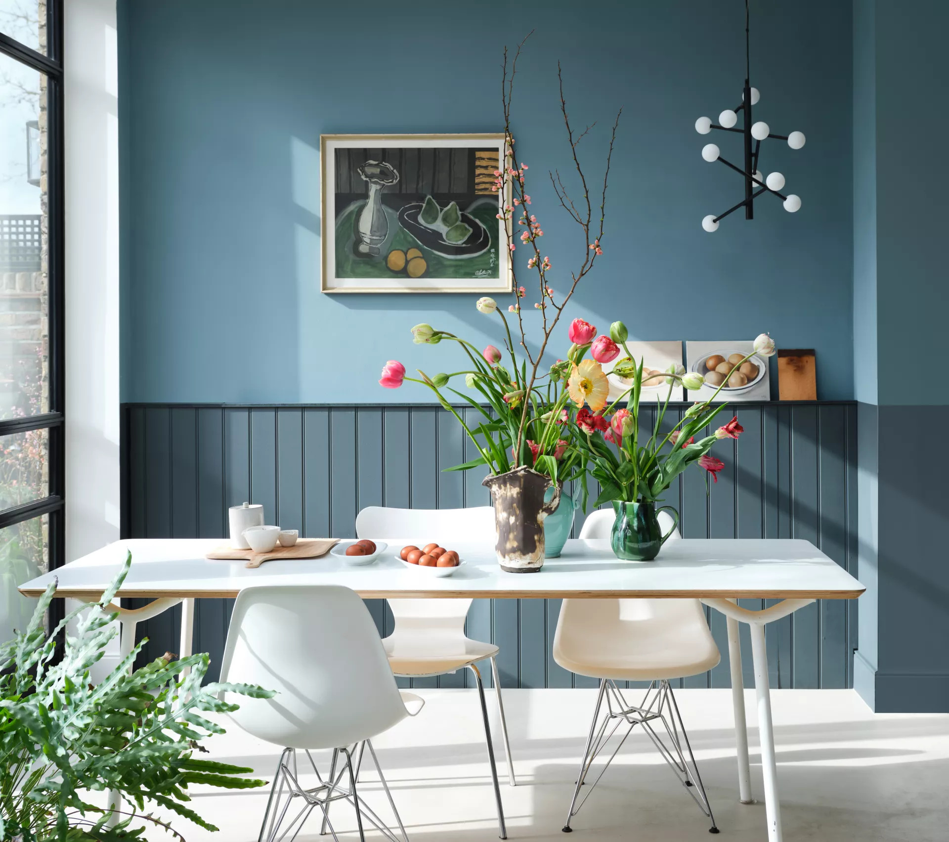 salle à manger bleue décoration design salle à manger bleue décoration design