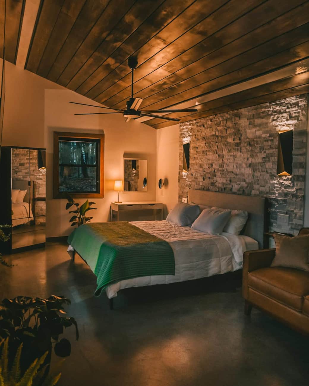 chambre maison loft en bois 42m2