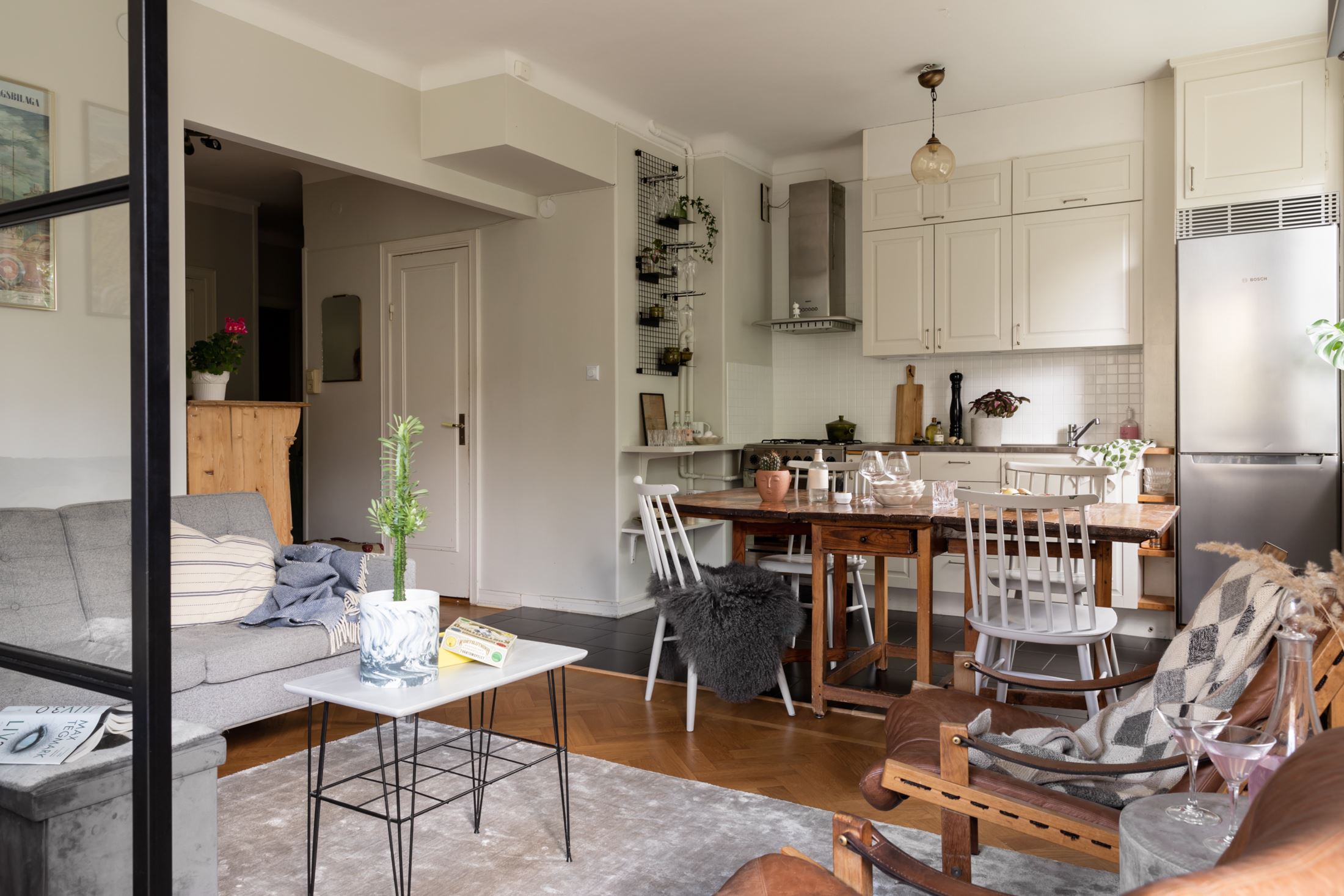 studio de 38m2 avec verrière décoration vintage