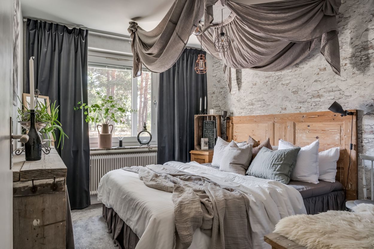 chambre décoration rustique