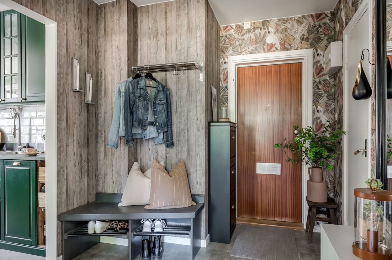 entrée décoration rustique