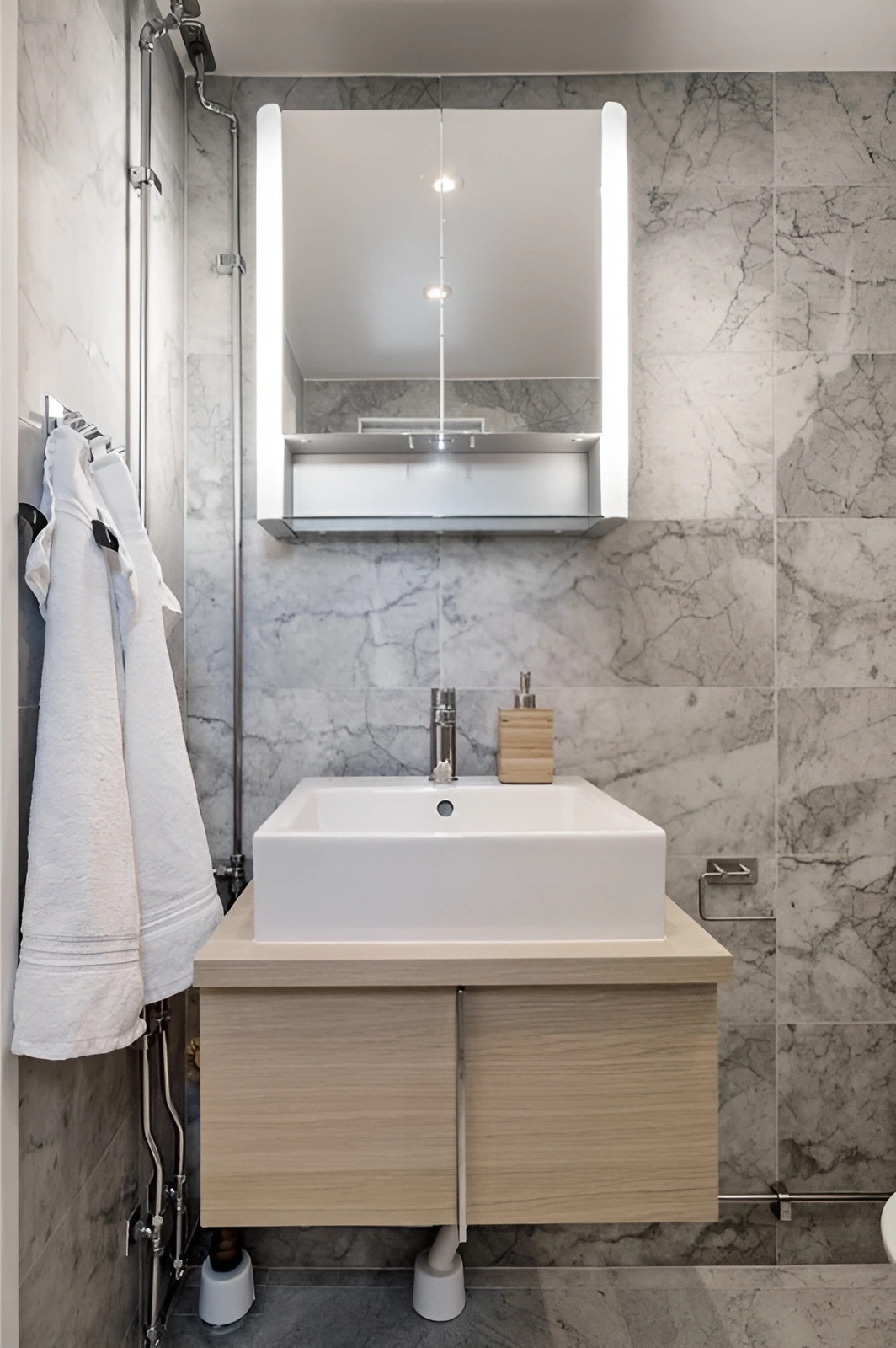 salle de bain marbre