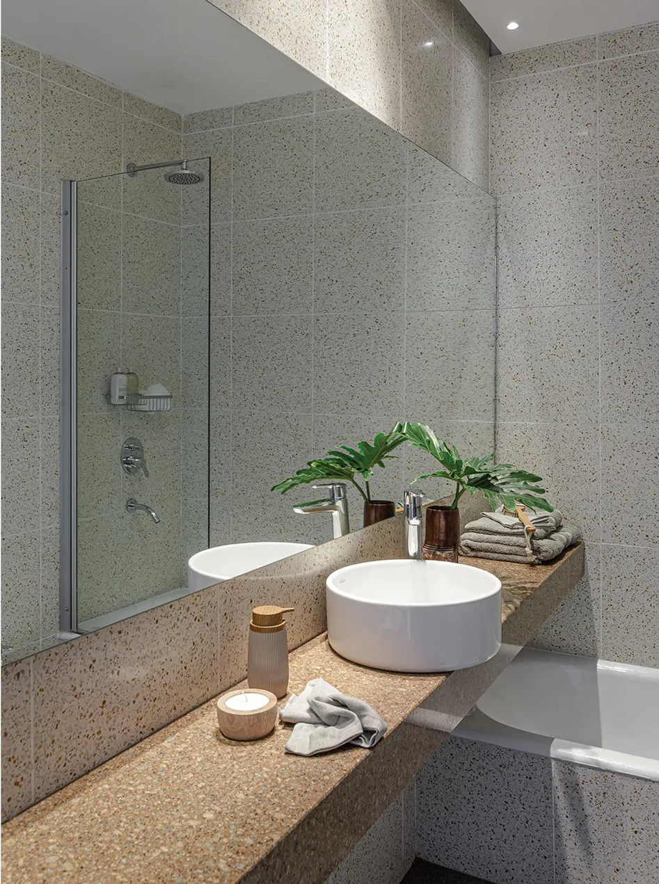 salle de bain terrazzo gris décoration design salle de bain terrazzo gris décoration design