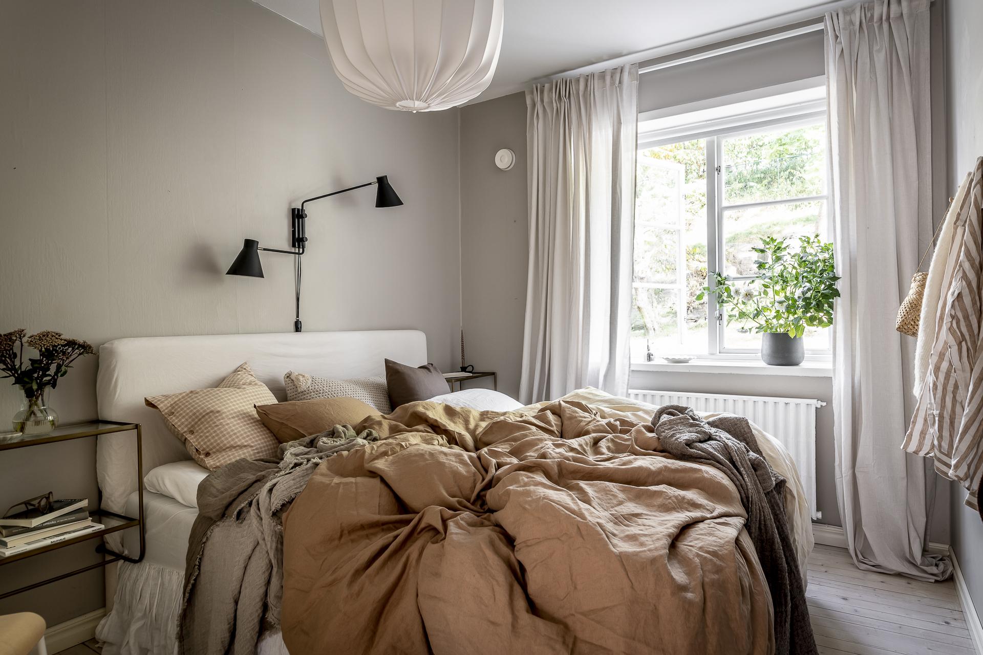 chambre décoration scandinave grise