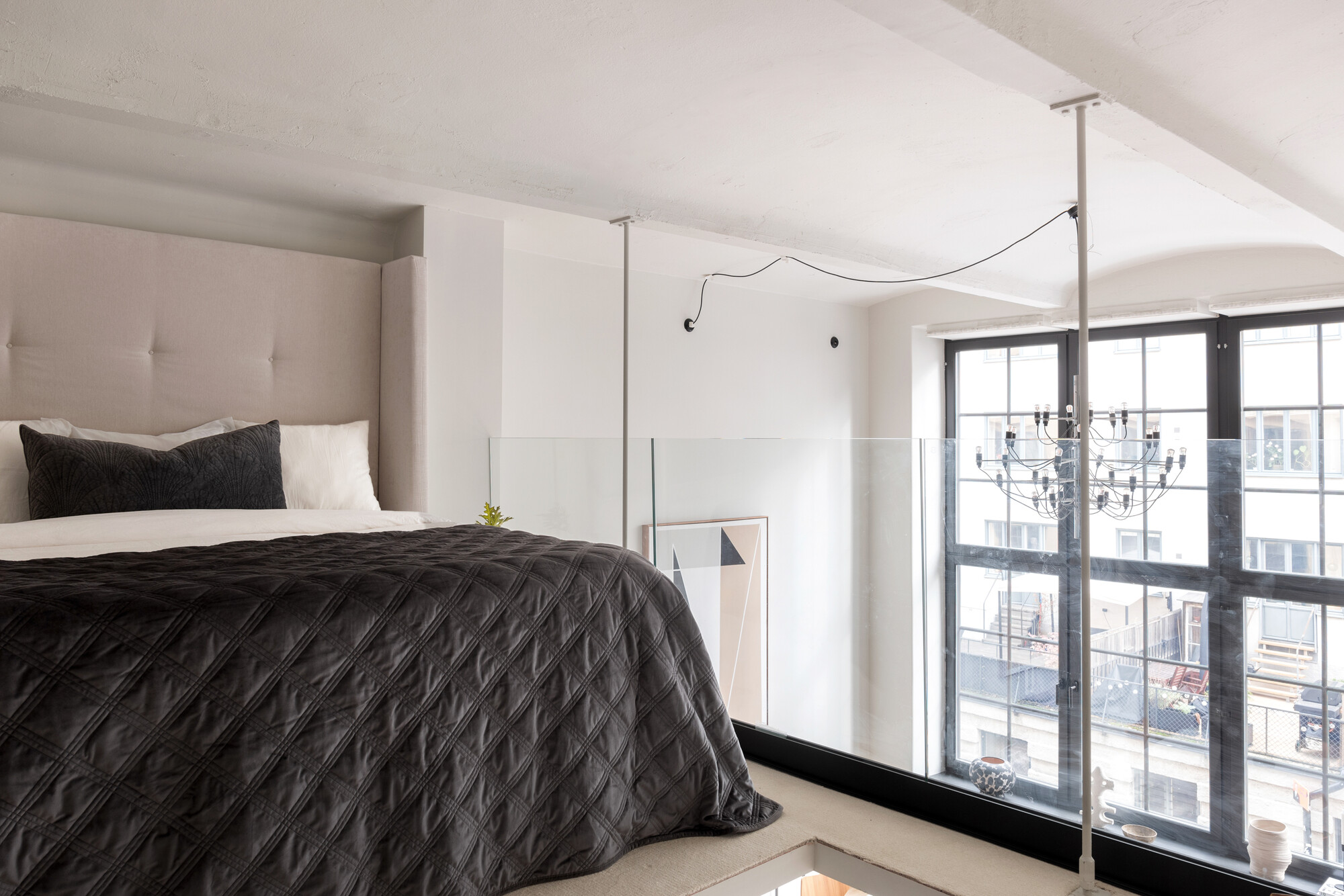 chambre sur mezzanine petit loft de 61m2