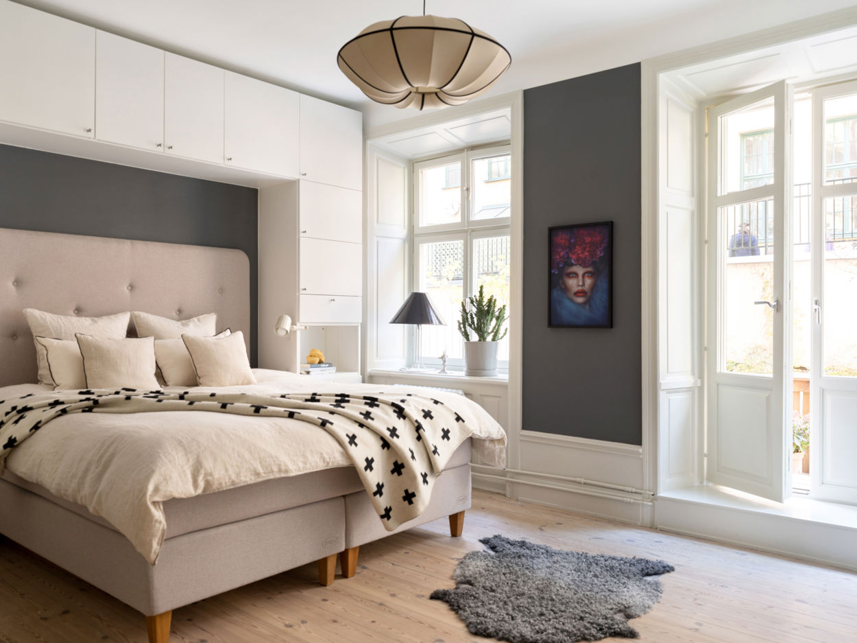 chambre lit pont décoration scandinave