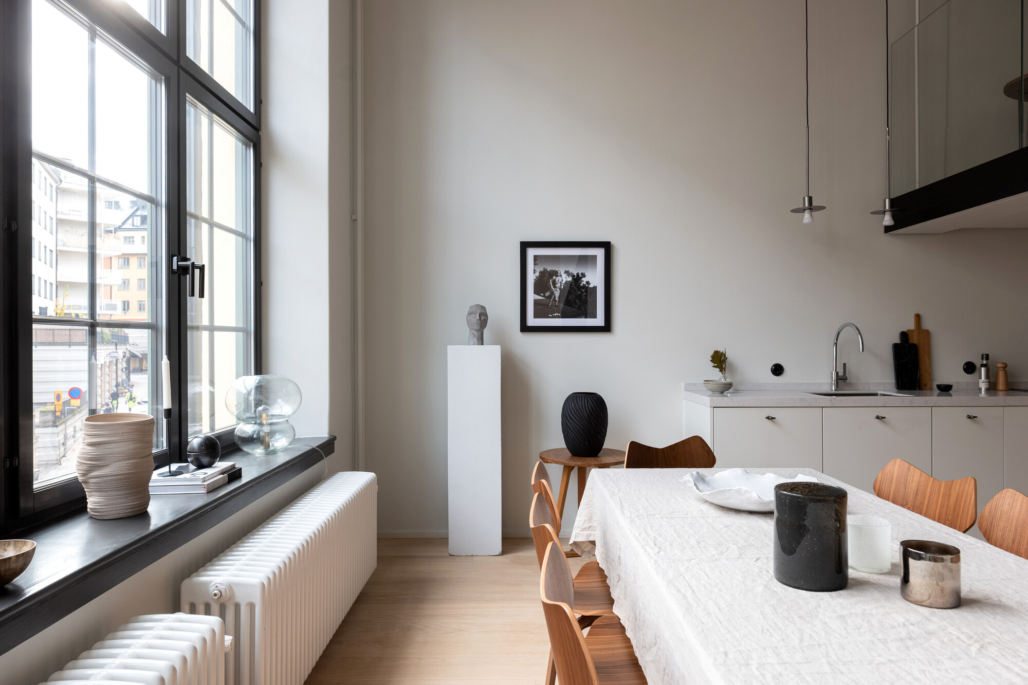 salle à manger et cuisine petit loft de 61m2