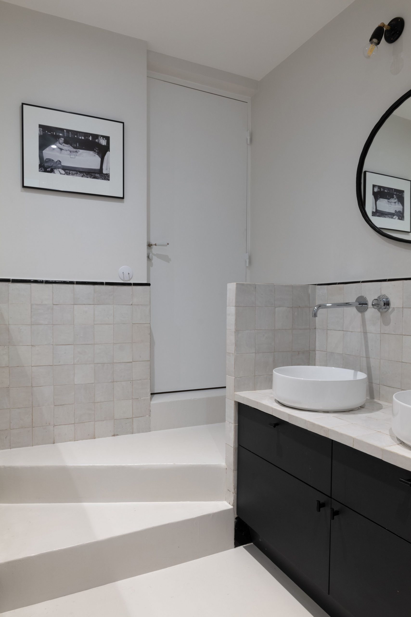 salle de bain maison rénovée Paris par Camille Hermand