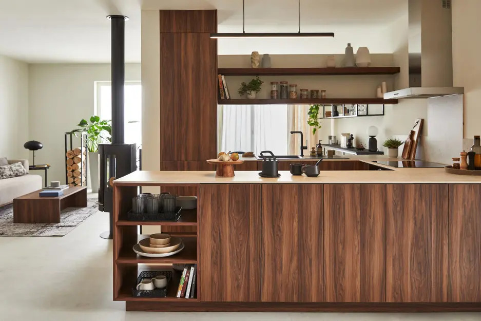cuisine design Leroy Merlin avec passe-plat