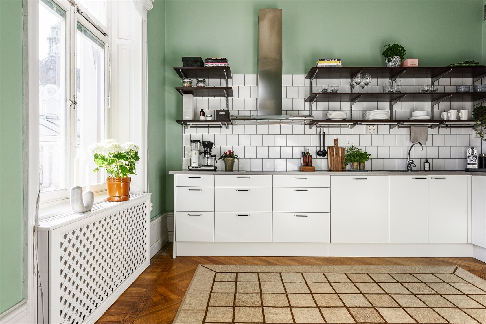 cuisine blanche murs peints en vert cuisine blanche murs peints en vert