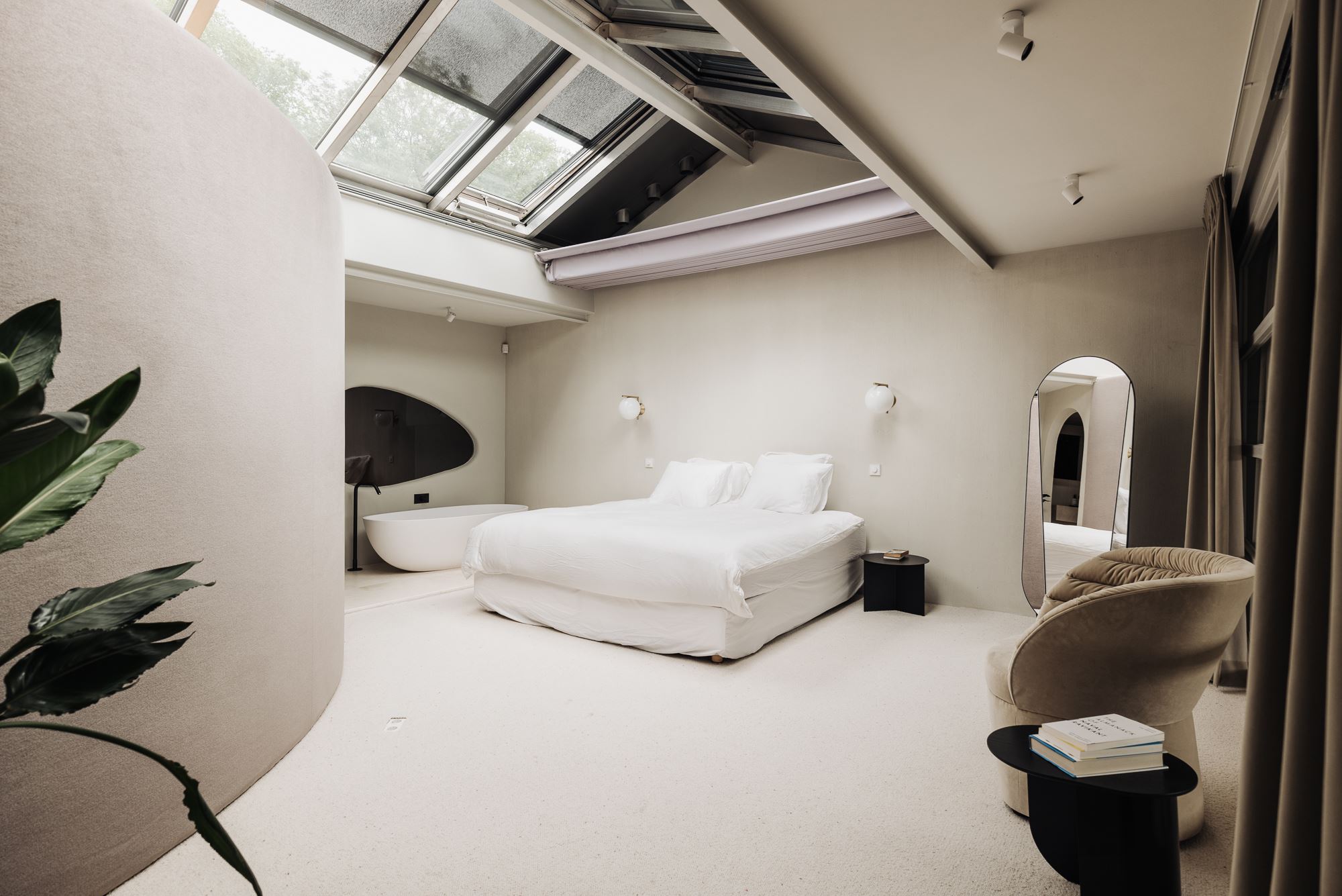 chambre avec verrière zénithale